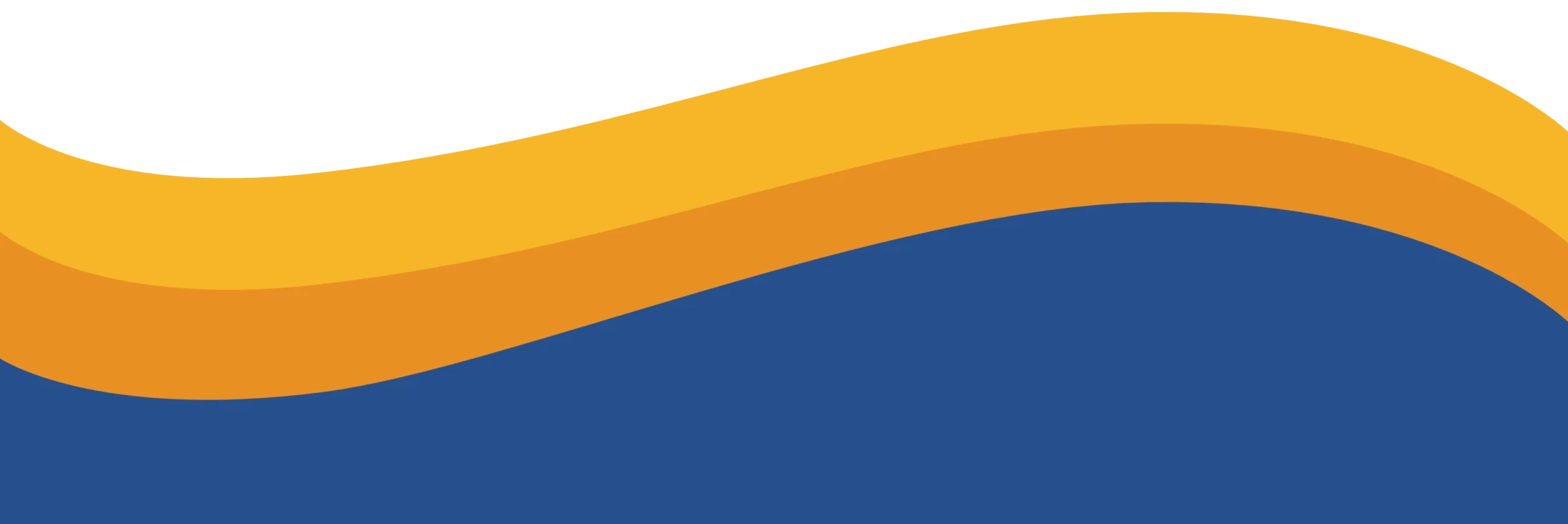 Illustrazione astratta con onde blu, arancioni e gialle sovrapposte.